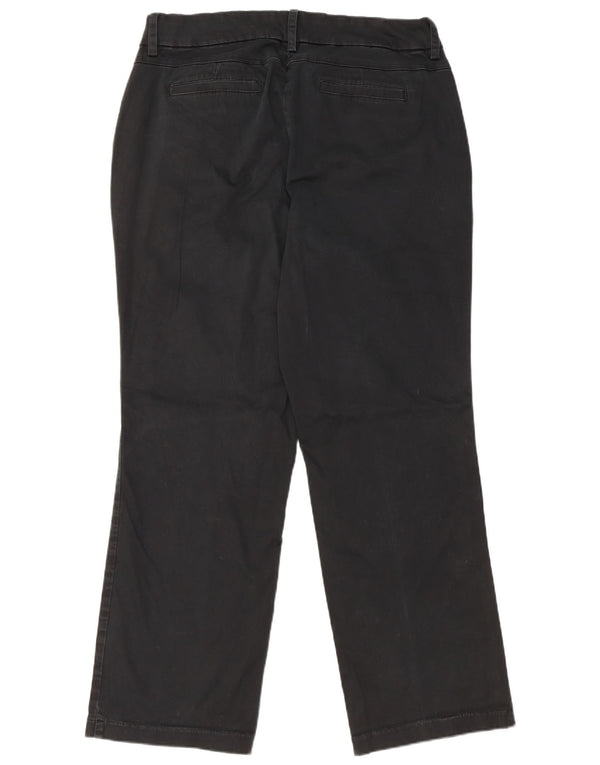 LEE Calça feminina casual reta com ajuste curvilíneo US 16 2XL W36 L31 preta