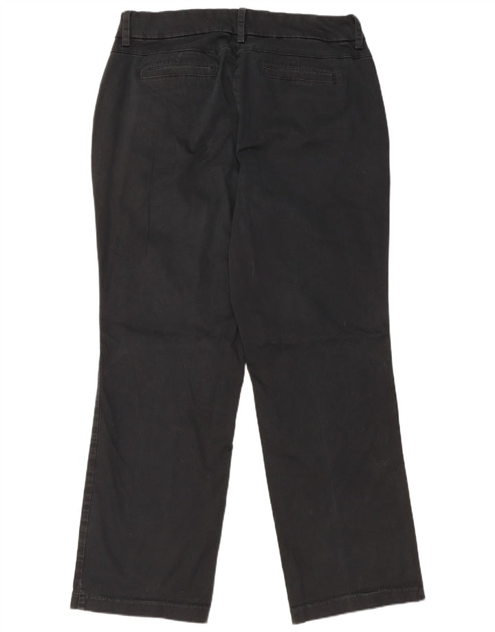 LEE Calça feminina casual reta com ajuste curvilíneo US 16 2XL W36 L31 preta