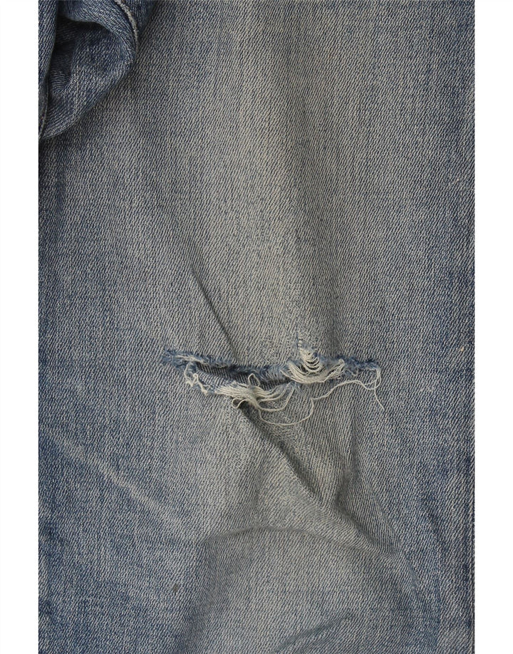 Levi's Masculino 502 Distressed Tapered Jeans W30 L32 Azul Algodão