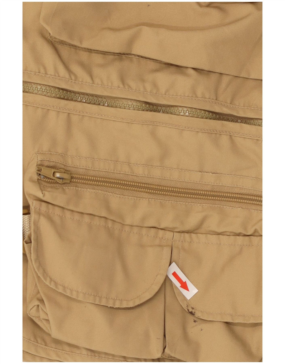 Colete utilitário masculino vintage UK 40 algodão bege grande