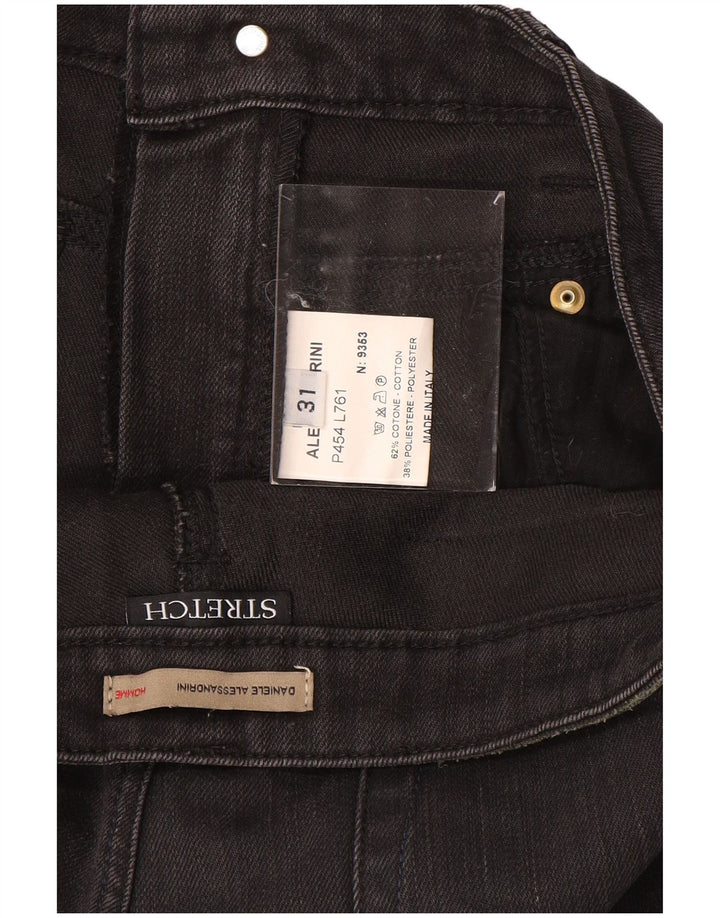 DANIELE ALESSANDRINI Calça jeans feminina stretch W31 L25 algodão preto