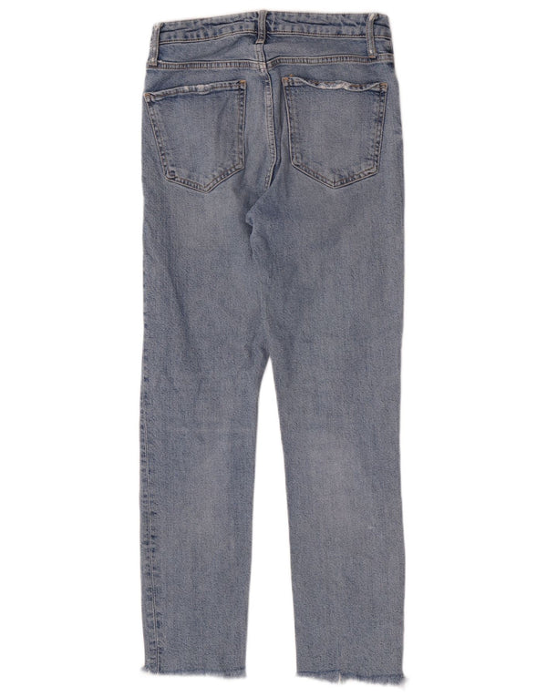 Calça jeans reta feminina Zara EU 36 XS W26 L27 Azul