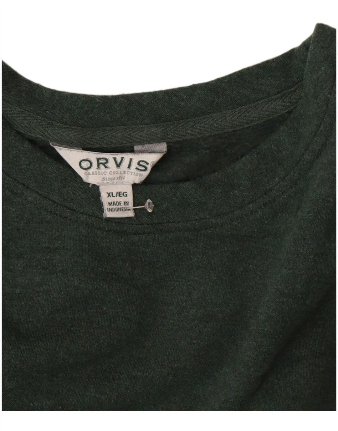 ORVIS moletom feminino oversized jumper UK 18 XL verde