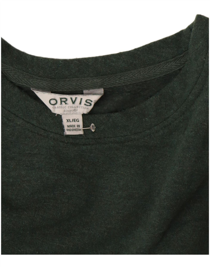 ORVIS moletom feminino oversized jumper UK 18 XL verde