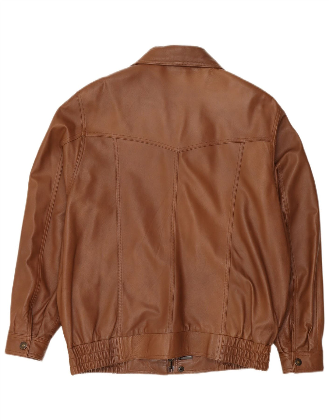 Jaqueta de couro bomber masculina vintage UE 50 grande couro marrom