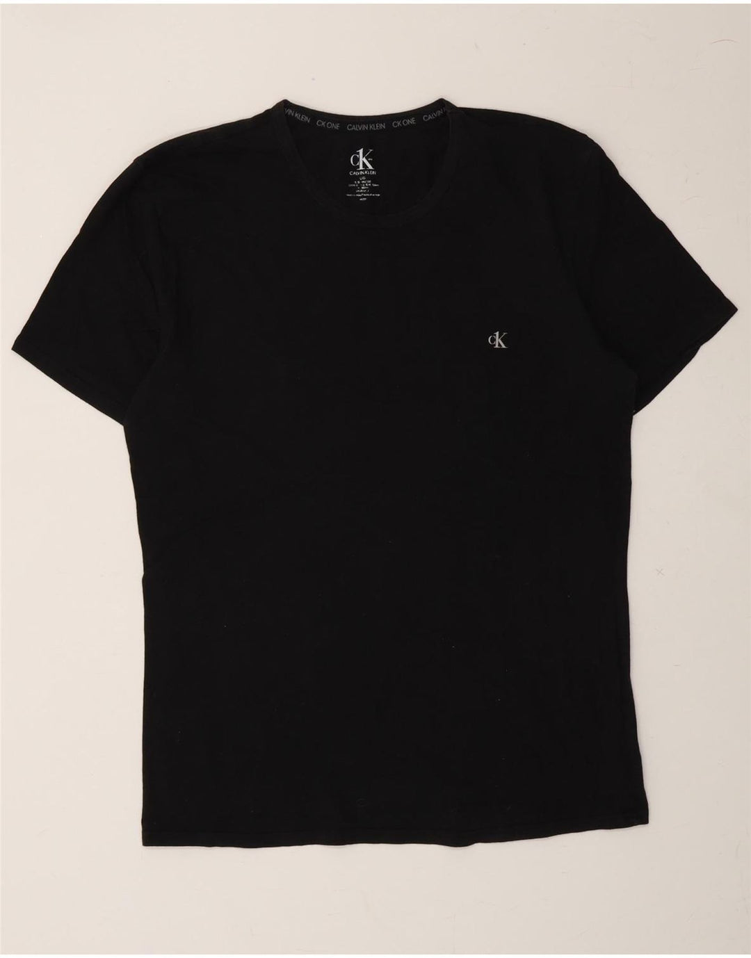 CALVIN KLEIN Mens T-Shirt Top Large Black Cotton Vintage Calvin Klein and Second-Hand Calvin Klein from Messina Hembry 