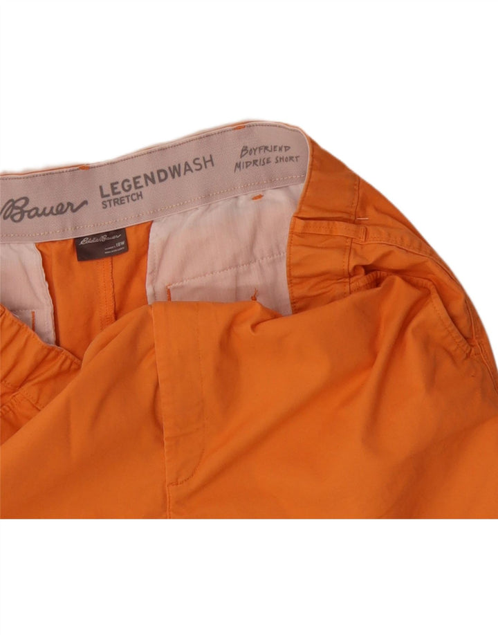 EDDIE BAUER Womens Boyfriend Mid Rise Chino Shorts US 18 2XL W42 Orange Vintage Eddie Bauer and Second-Hand Eddie Bauer from Messina Hembry 