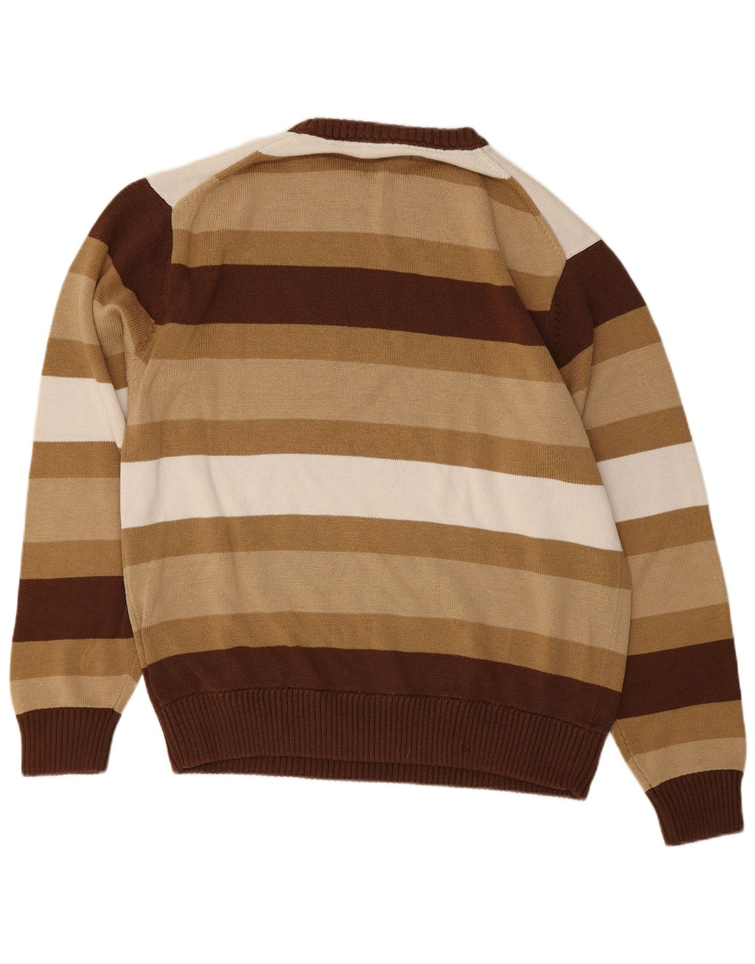 Suéter masculino Ecko Unltd com gola redonda e algodão listrado marrom médio