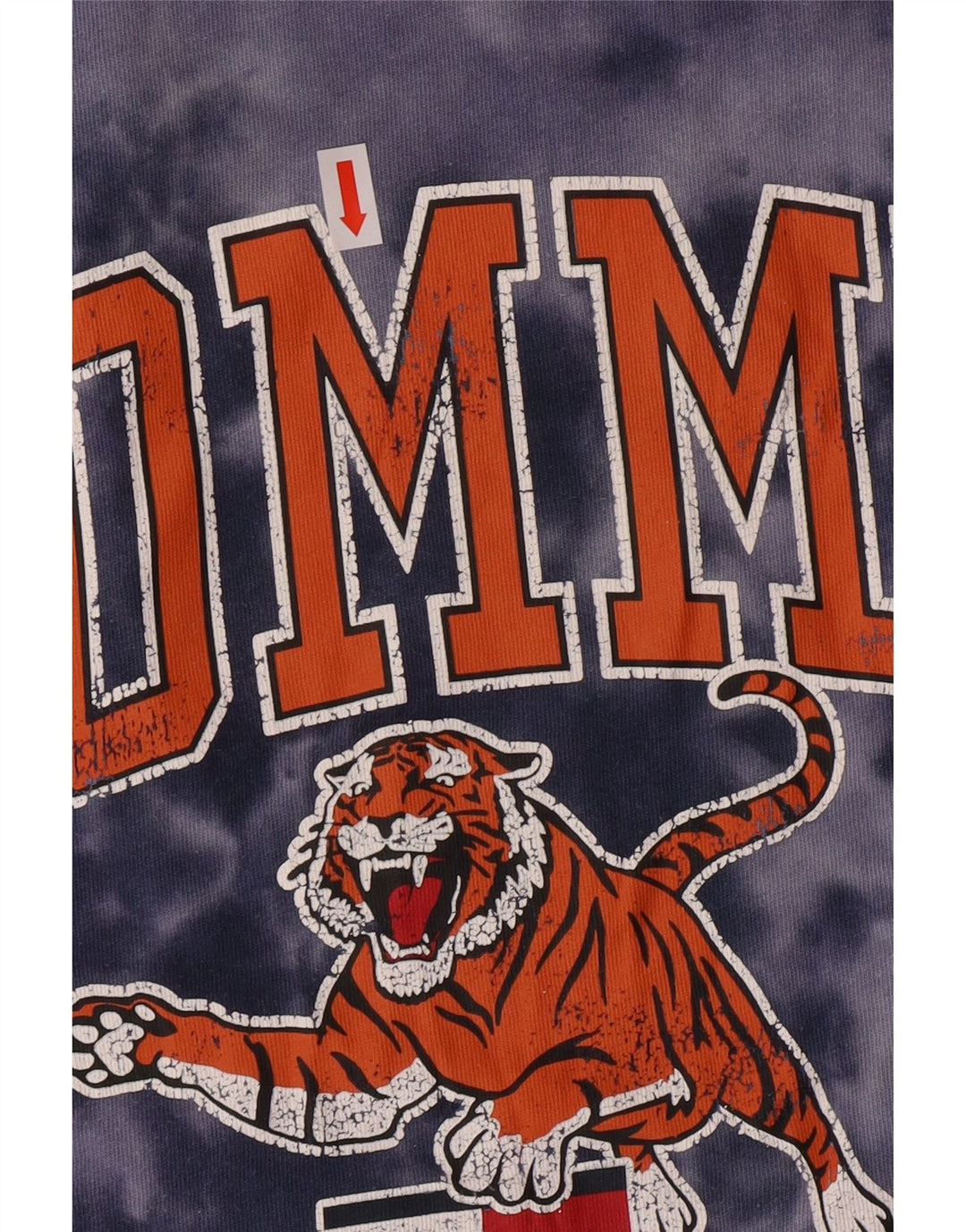 Camiseta masculina TOMMY HILFIGER com estampa gráfica grande de algodão tie-dye azul