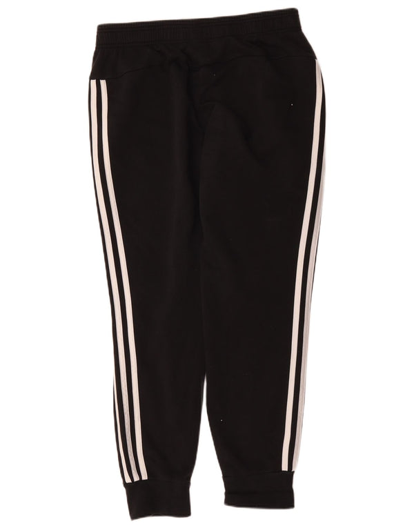 Adidas Womens Tracksuit Calças Joggers UK 12/14 Médio Algodão Preto