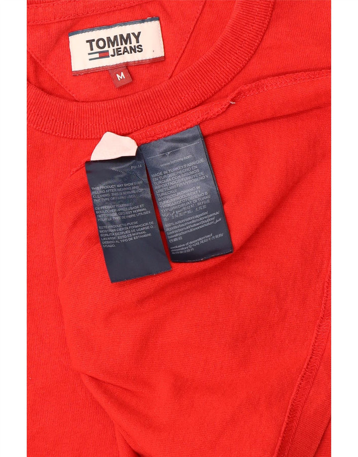 Tommy Hilfiger Camiseta masculina gráfica Top médio algodão vermelho