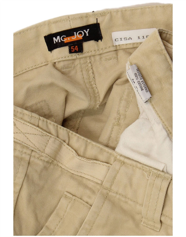 Calça cargo masculina reta MC Joy IT 54 2XL W40 L29 algodão bege