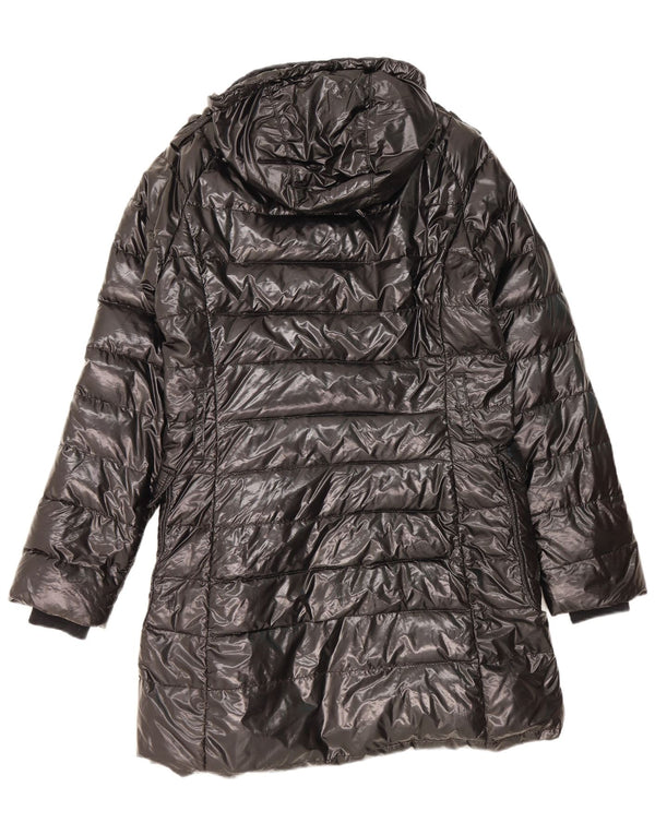 Casaco acolchoado com capuz militar feminino Daniele Alessandrini IT 46 grande preto