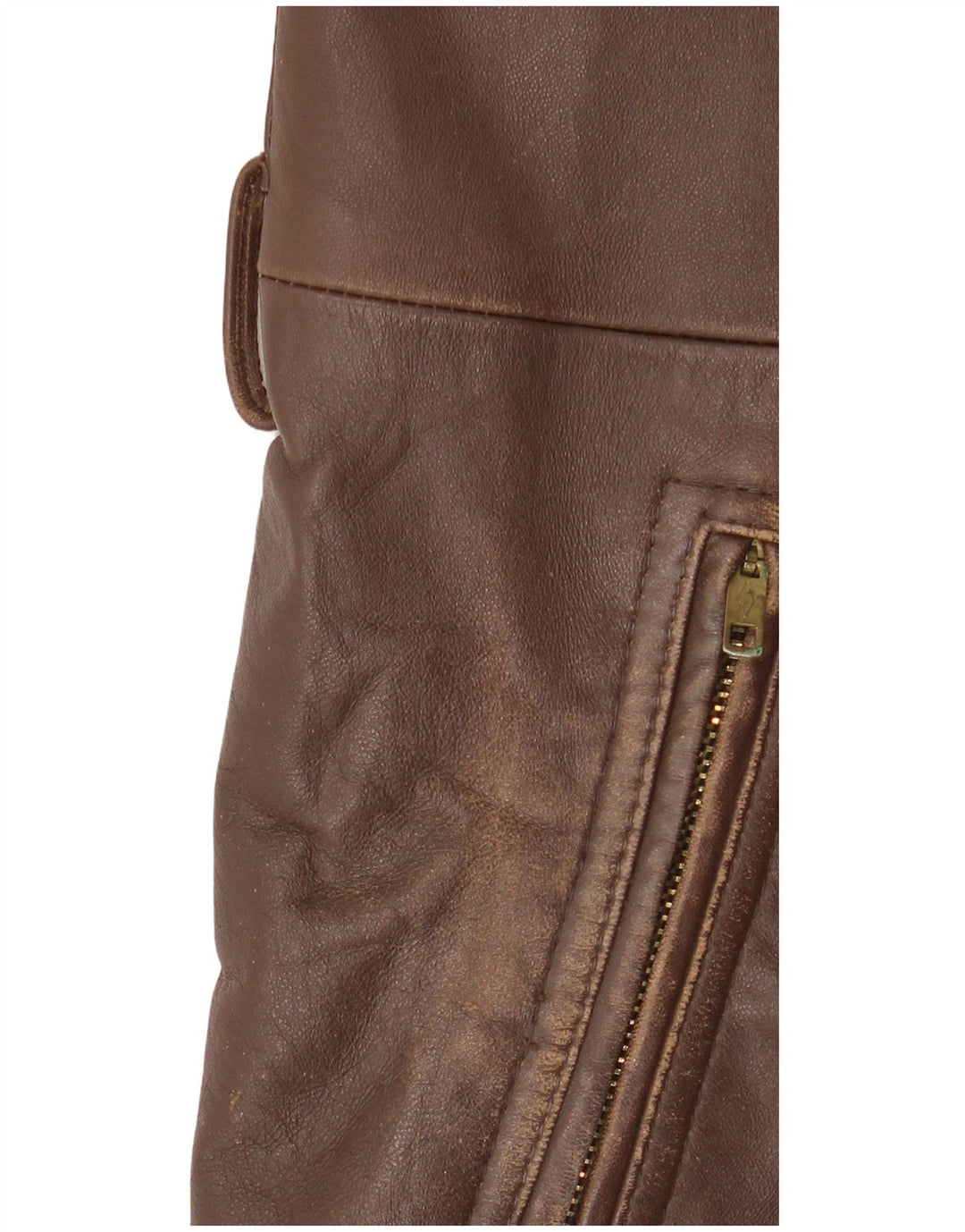 Jaqueta de couro masculina vintage IT 52 XL couro marrom