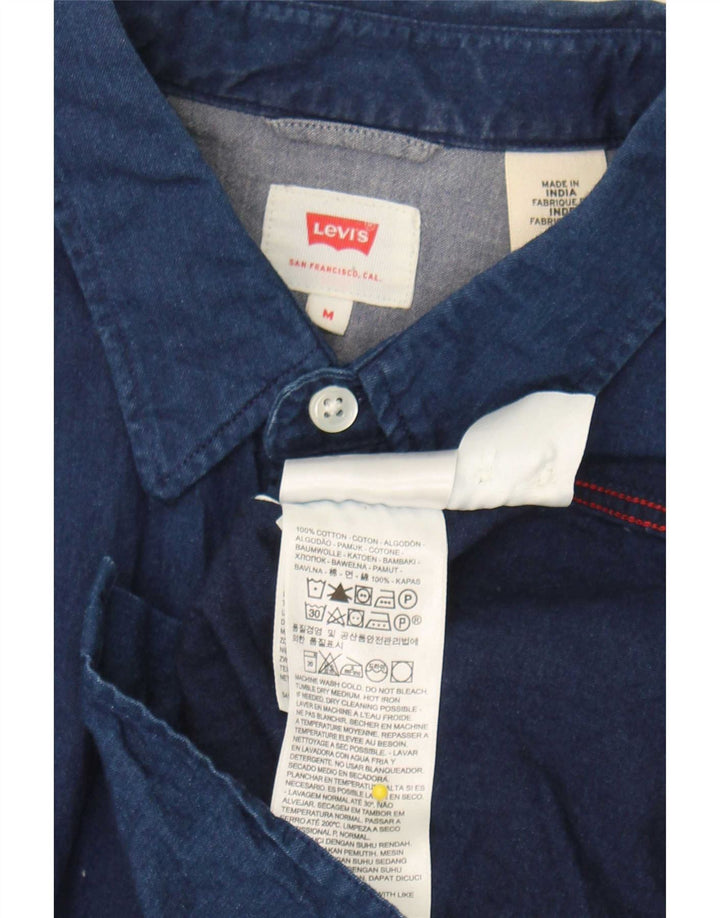 Camisa masculina Levi's de algodão azul marinho médio