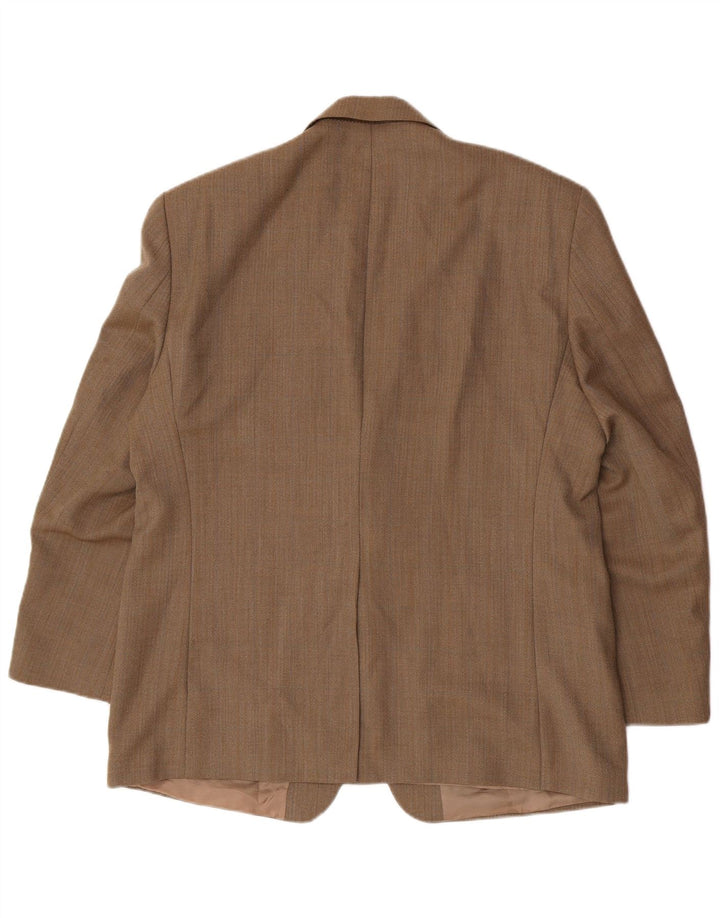 Jaqueta Blazer Regular Masculina Ralph Lauren Reino Unido 44 2XL Espinha de Peixe Marrom