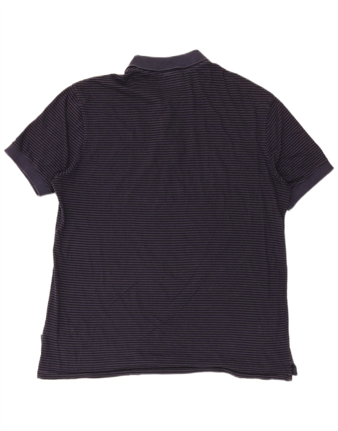 Camisa polo masculina Paul Smith grande algodão listrado azul marinho