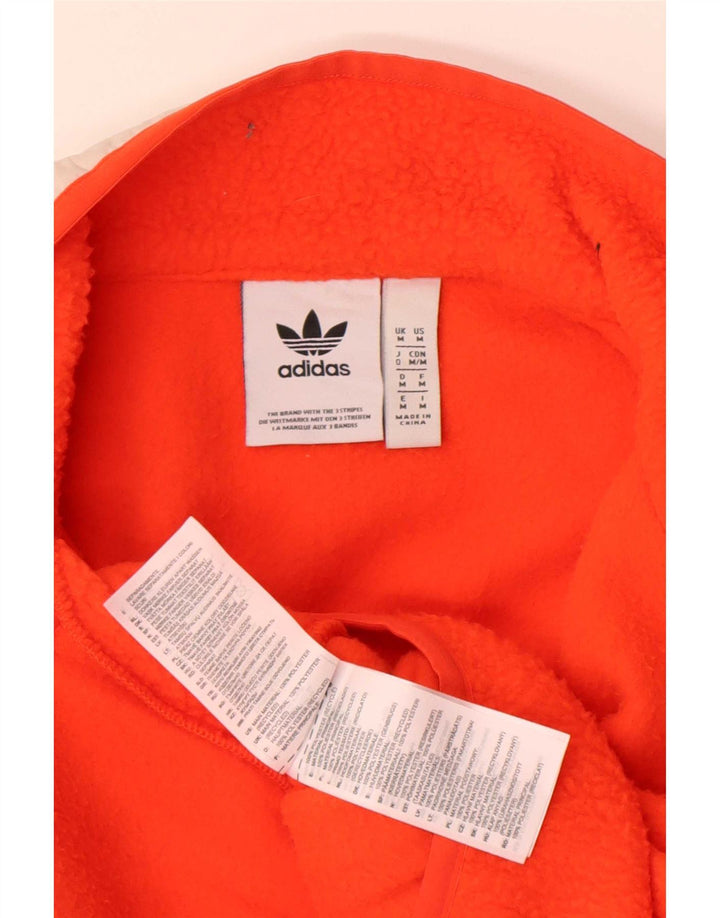 Adidas Mens Fleece Jacket UK 38 Médio Laranja Poliéster