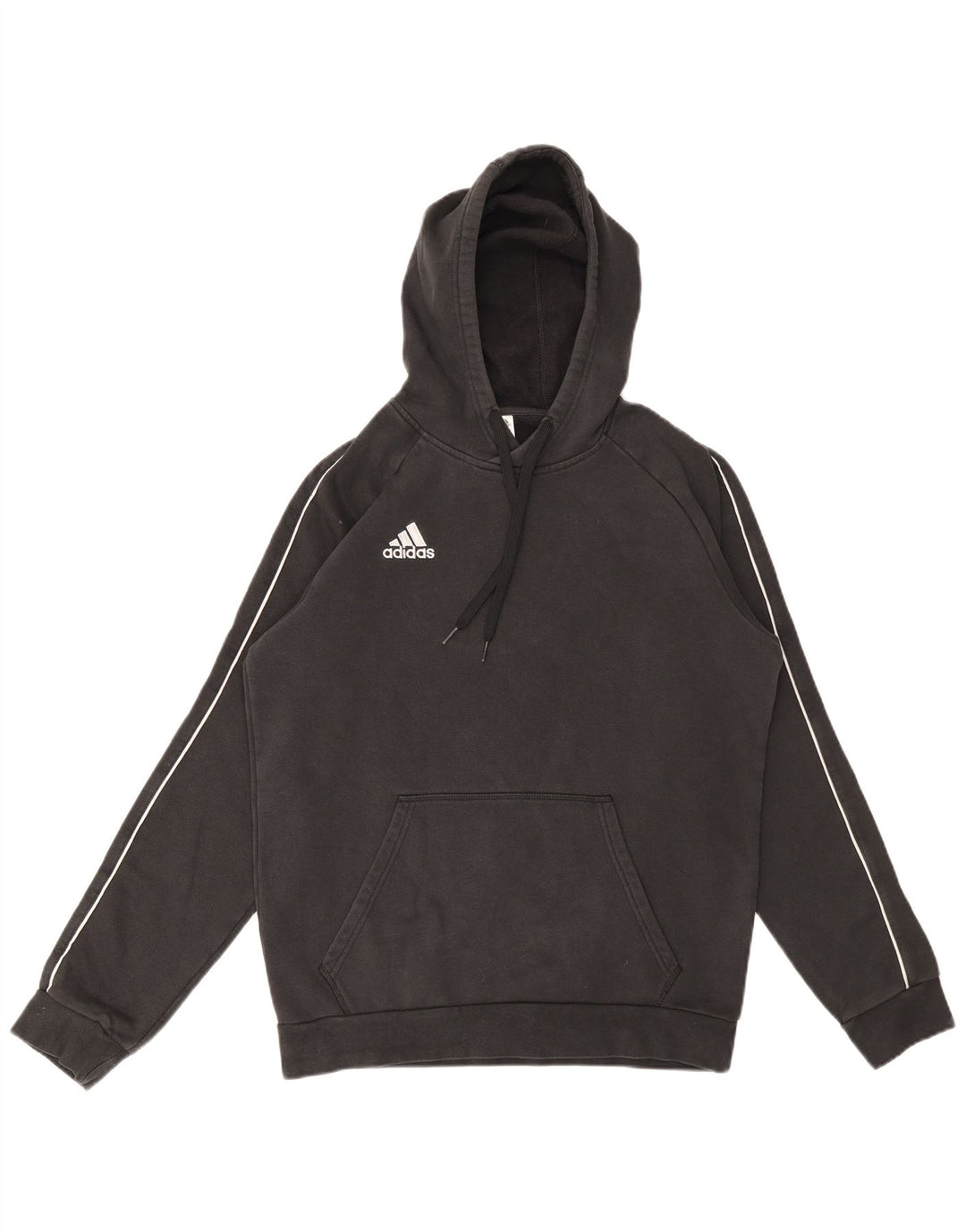 ADIDAS Mens Hoodie Jumper Médio Algodão Preto