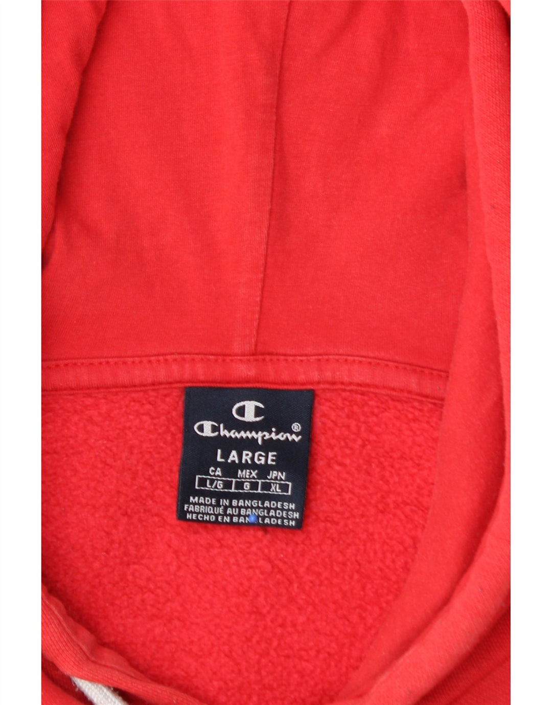 CHAMPION Suéter com capuz gráfico masculino grande vermelho