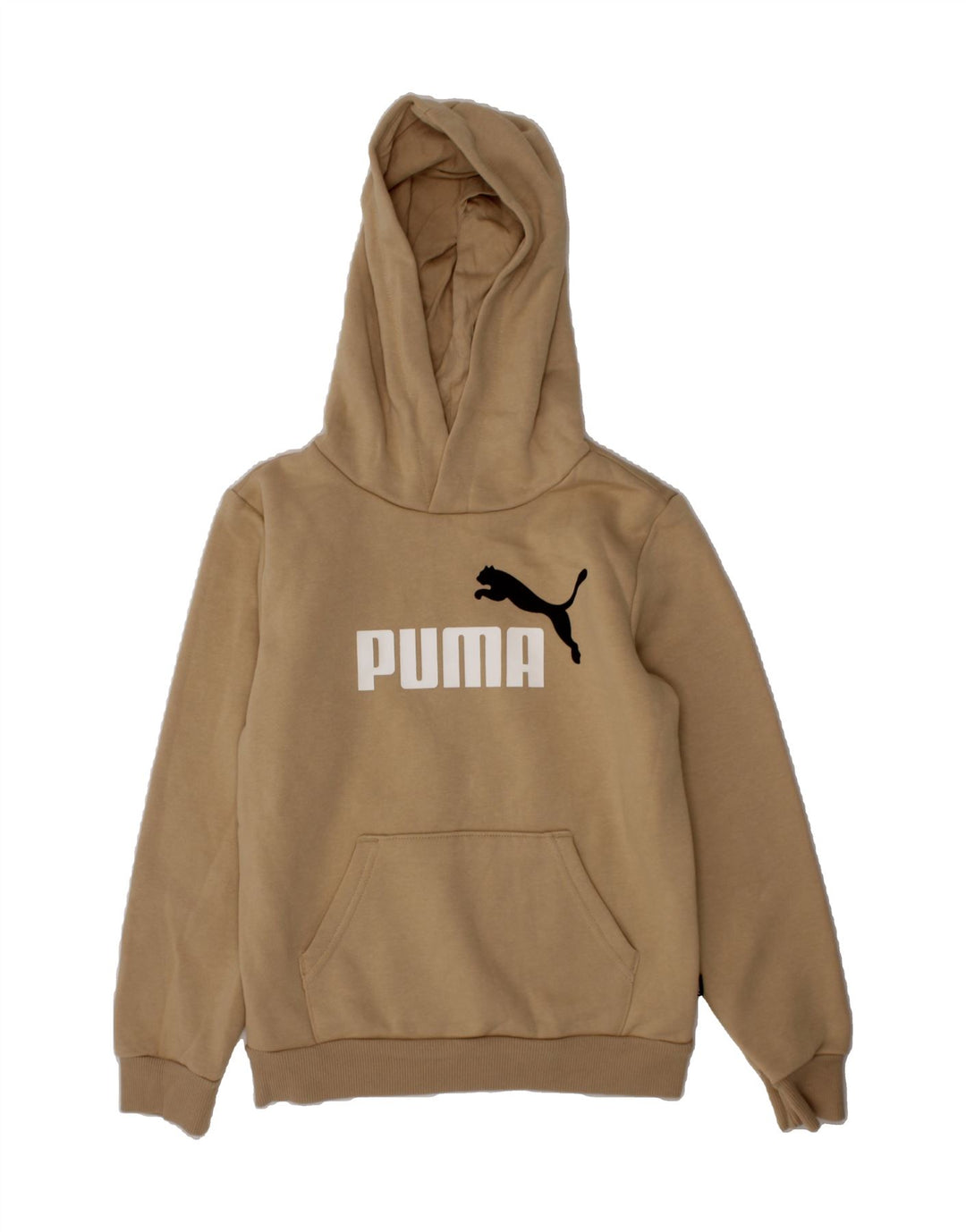 PUMA Boys Graphic Hoodie Jumper 9-10 Years  Beige Cotton Vintage Puma and Second-Hand Puma from Messina Hembry 