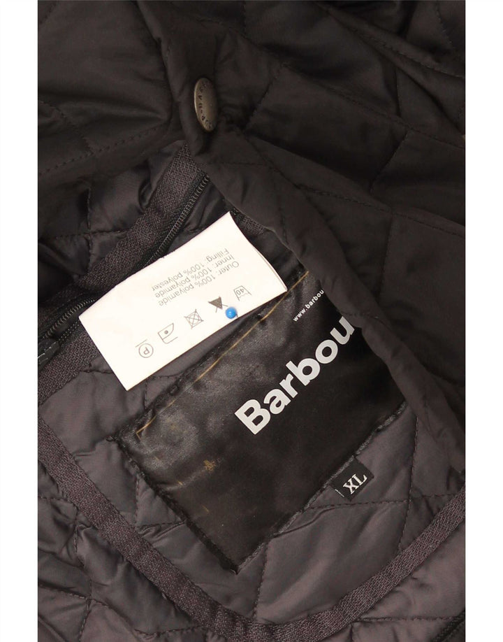 Sobretudo acolchoado masculino Barbour UK 44 XL preto poliamida