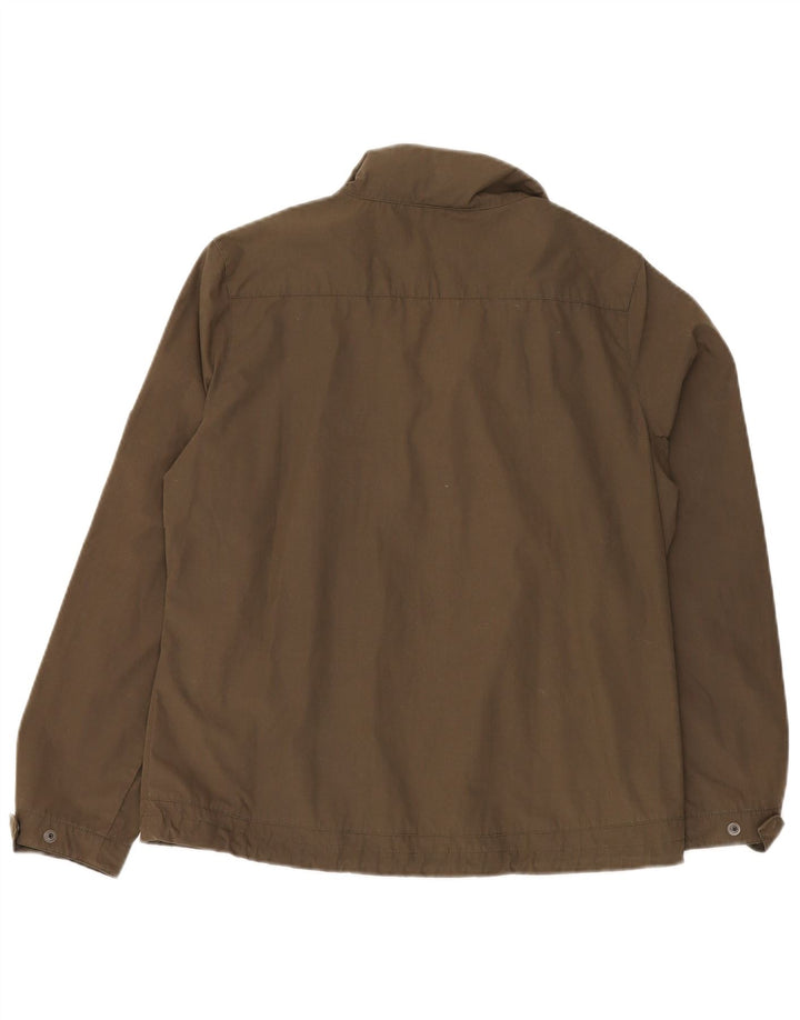 Jaqueta corta-vento feminina JACK WOLFSKIN Reino Unido 14/16 grande poliéster cáqui
