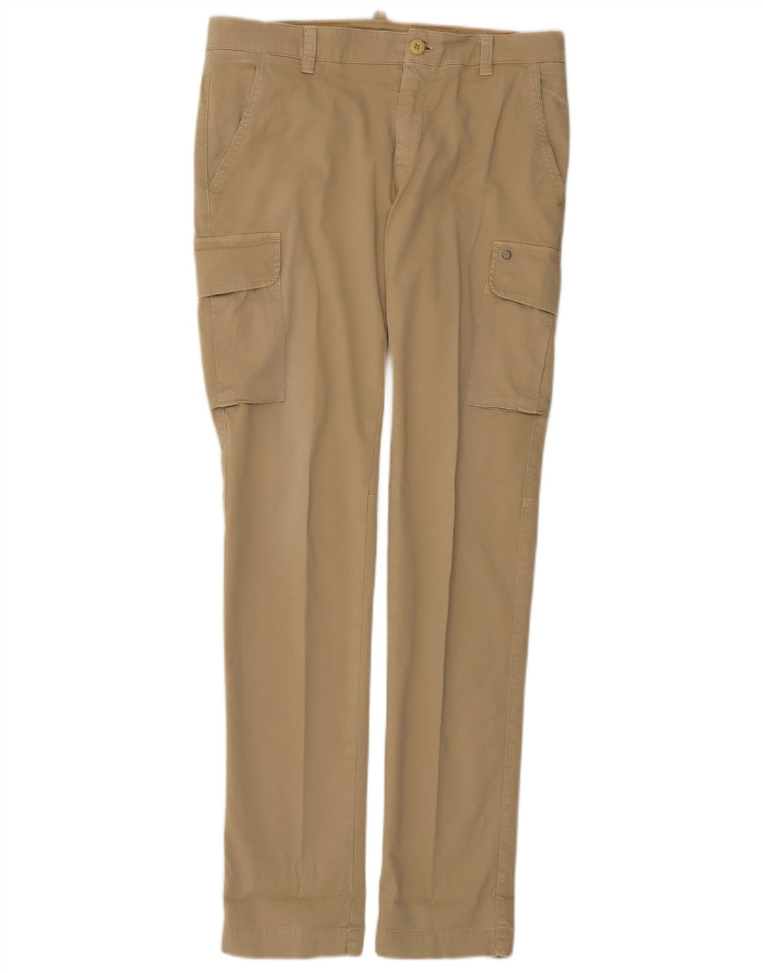 Calça cargo feminina slim da Mason W32 L33 algodão bege