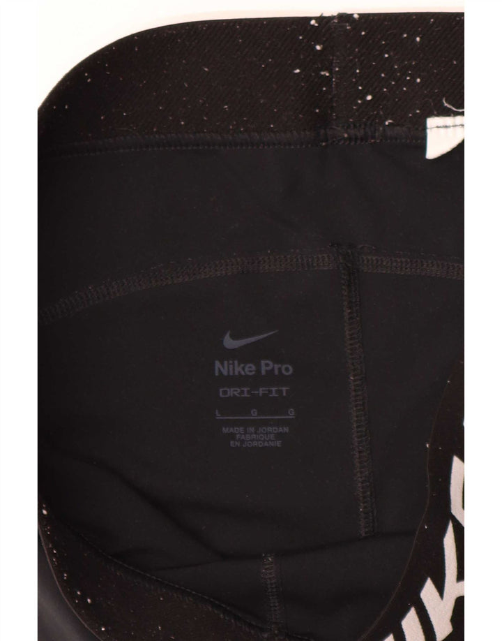 Leggings Nike Dri Fit Graphic Femininas UK 14 Grande Preto
