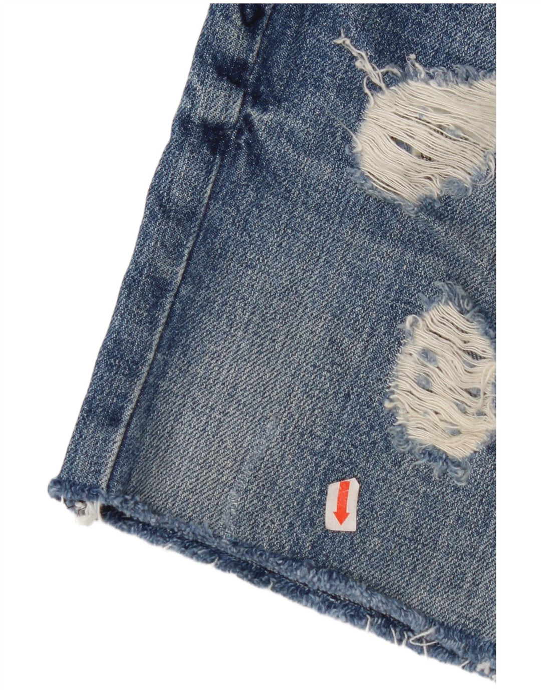 ZARA Shorts jeans feminino desgastado EU 32 2XS W22 azul