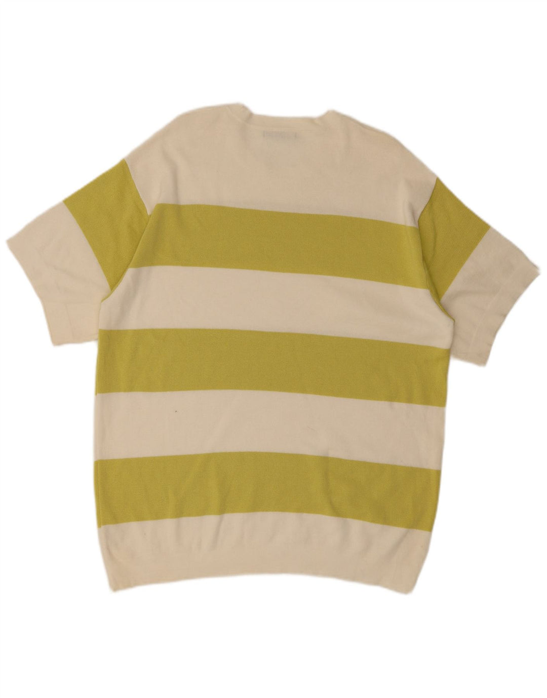 Camiseta masculina Zara Top grande de algodão colorido off white