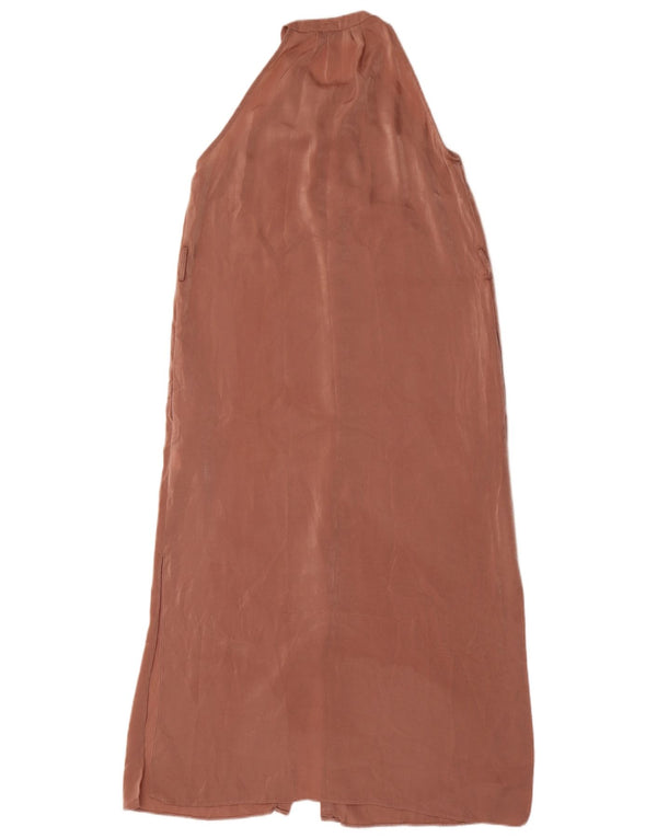Vestido camisa sem mangas feminino Zara UK 6 XS rosa poliéster