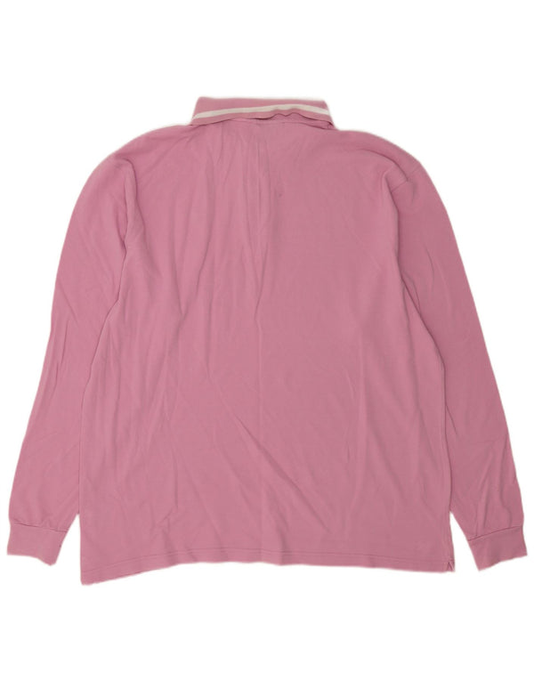 Camisa polo masculina de manga comprida Diadora 2XL algodão rosa