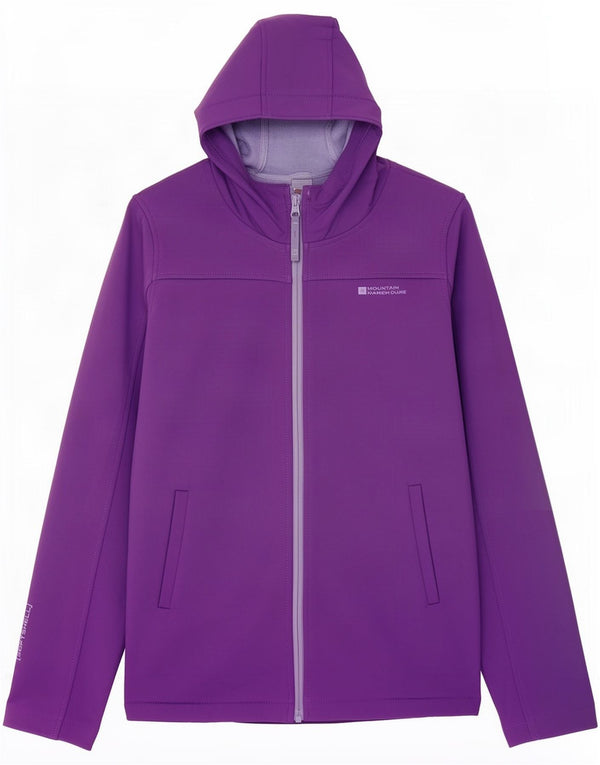 Jaqueta corta-vento com capuz para meninas Mountain Warehouse 12-13 anos roxo