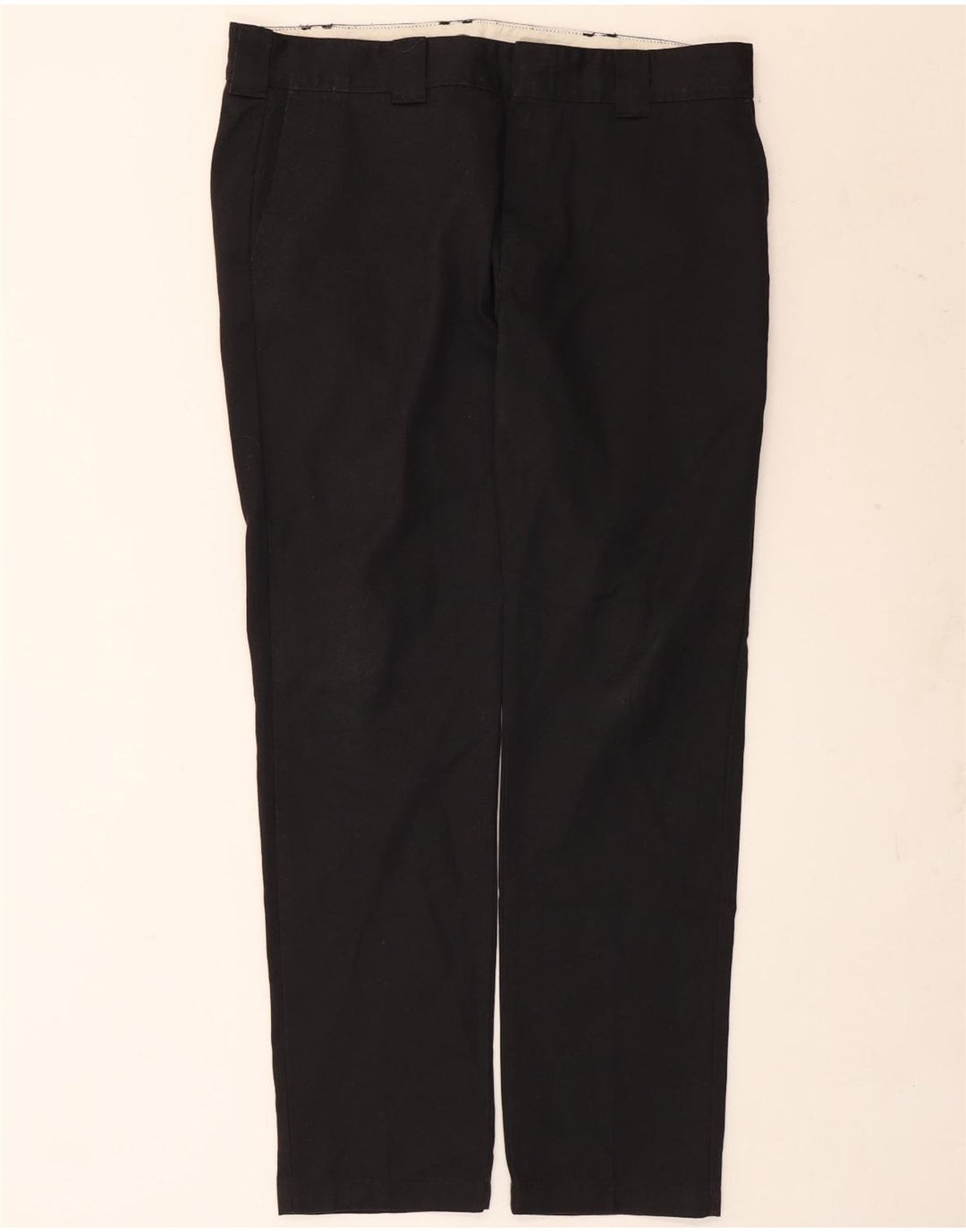 Calças Dickies masculinas Slim Fit Chino W36 L32 poliéster preto