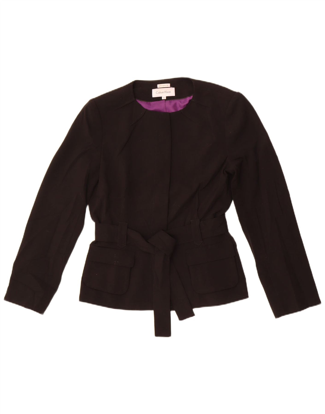 Jaqueta Blazer Feminina Calvin Klein EUA 10 Grande Poliéster Preto