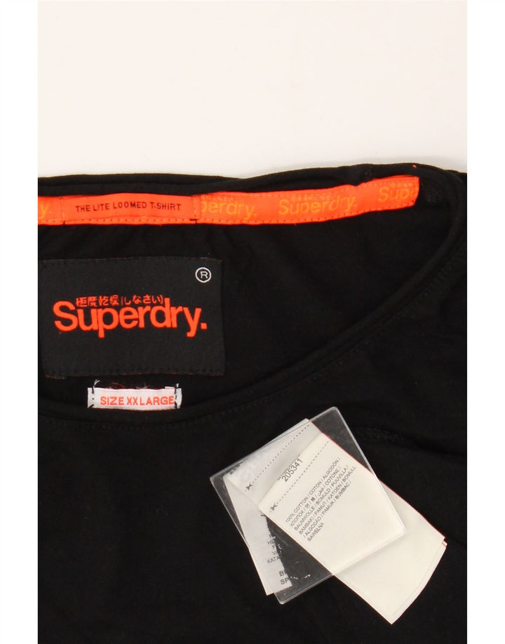 Camiseta masculina Superdry Top 2XL algodão preto