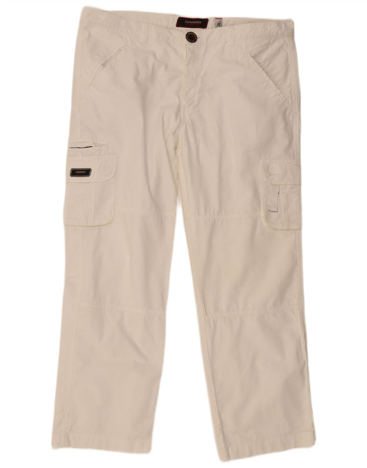 Calça cargo reta masculina VINTAGE W40 L32 algodão branco