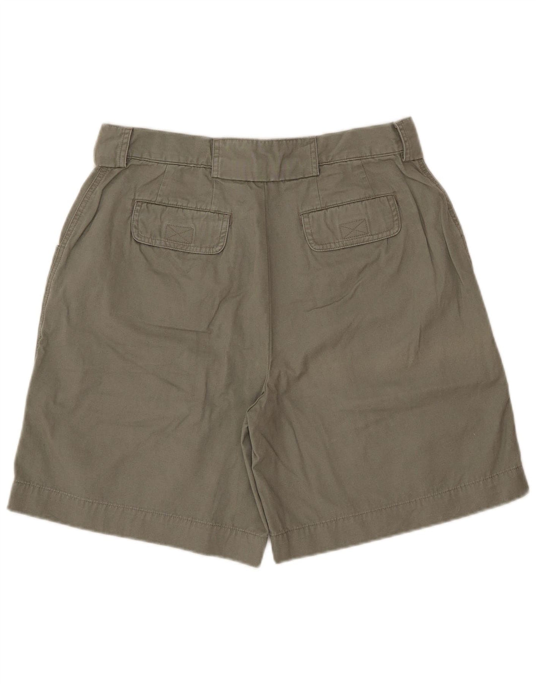 Shorts cargo feminino Eddie Bauer EUA 12 grande W32 algodão cáqui