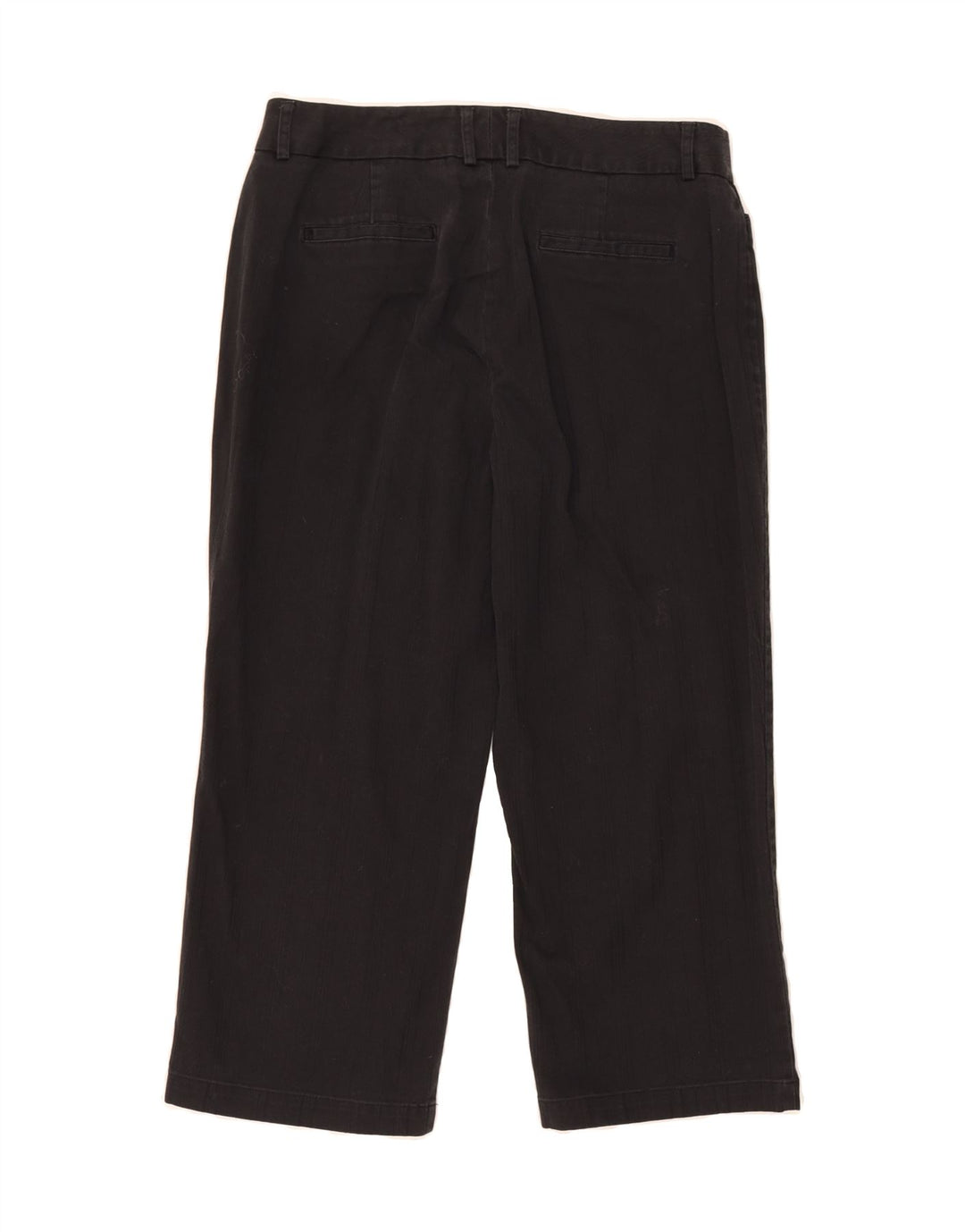 DOCKERS Womens Straight Cropped Trousers US 10 Large W32  Black Cotton Vintage Dockers and Second-Hand Dockers from Messina Hembry 