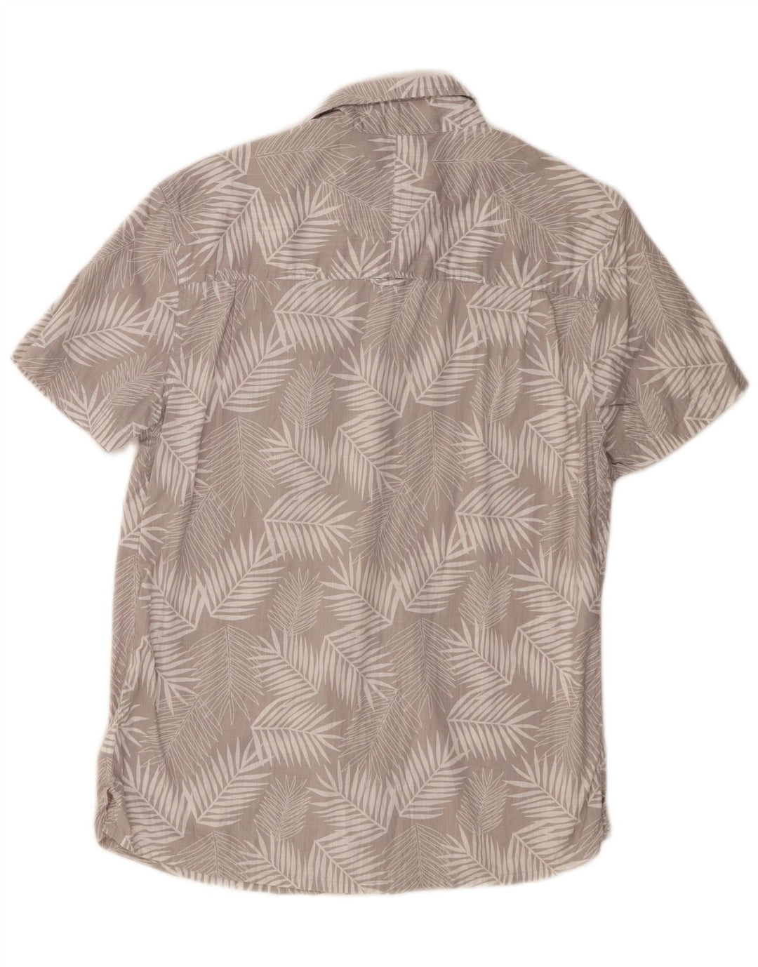 Camisa masculina de manga curta Mountain Warehouse algodão floral cinza médio