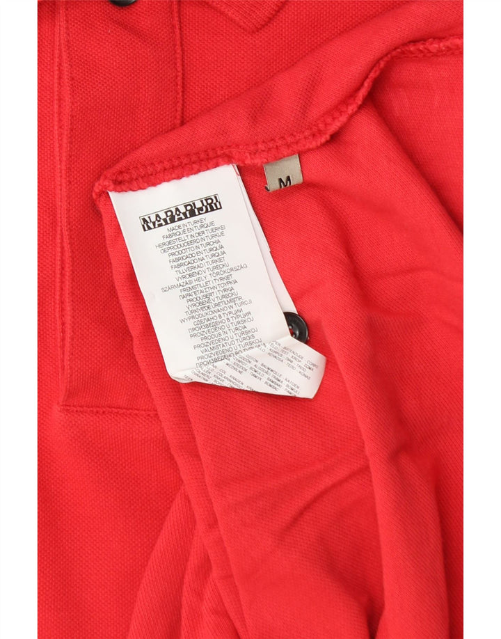 Camisa polo masculina Napapijri médio algodão vermelho