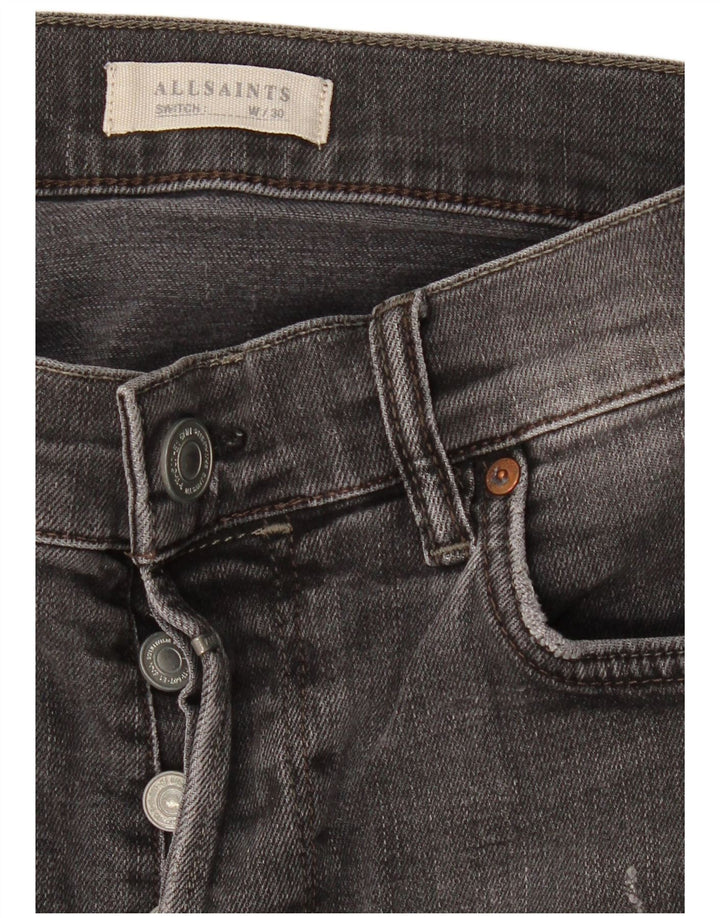 Shorts jeans masculino All Saints W30 cinza médio