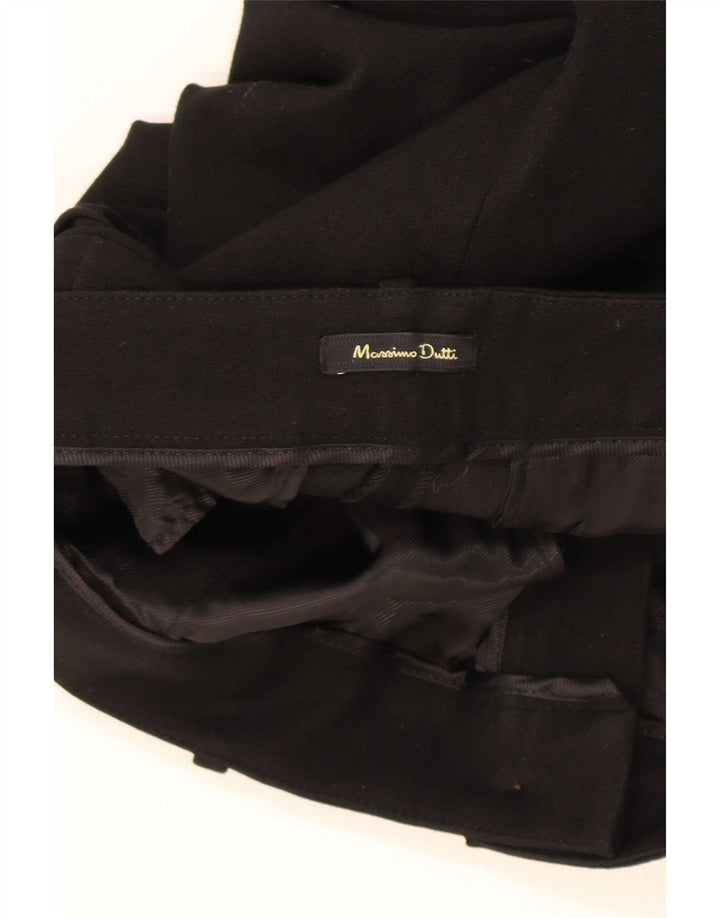Calça feminina cortada reta Massimo Dutti EU 40 médio W30 L24 preta