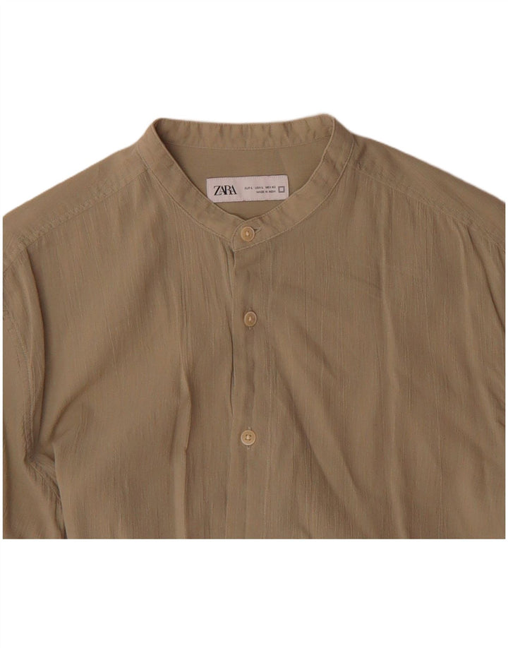 Camisa masculina ZARA grande verde