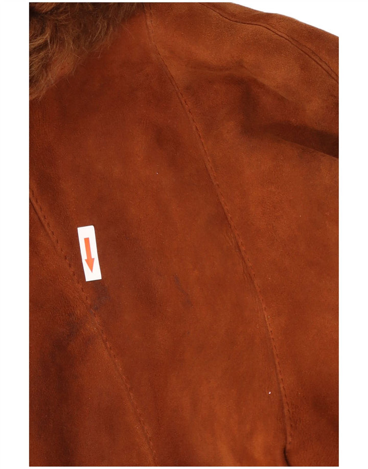 Casaco feminino oversized shearling AC IT 42 marrom médio