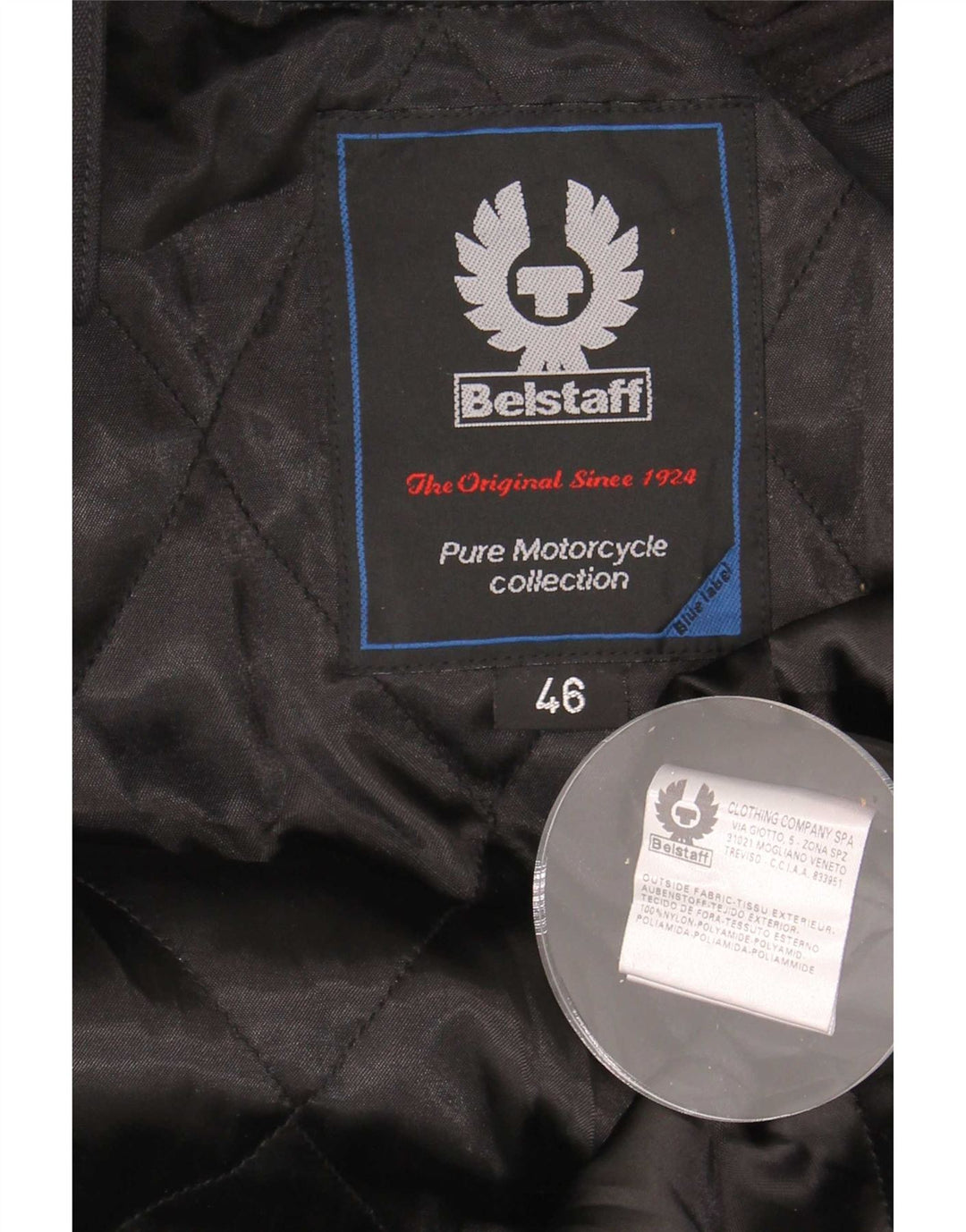 Jaqueta feminina Belstaff Racer IT 46 grande nylon preto