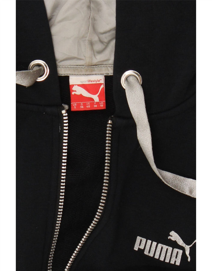 Suéter Puma feminino com capuz e zíper Reino Unido 10 pequeno azul marinho