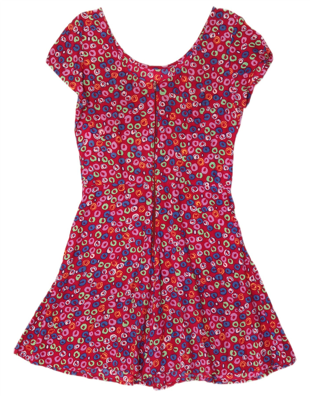 Macacão feminino vintage UK 12 médio rosa floral