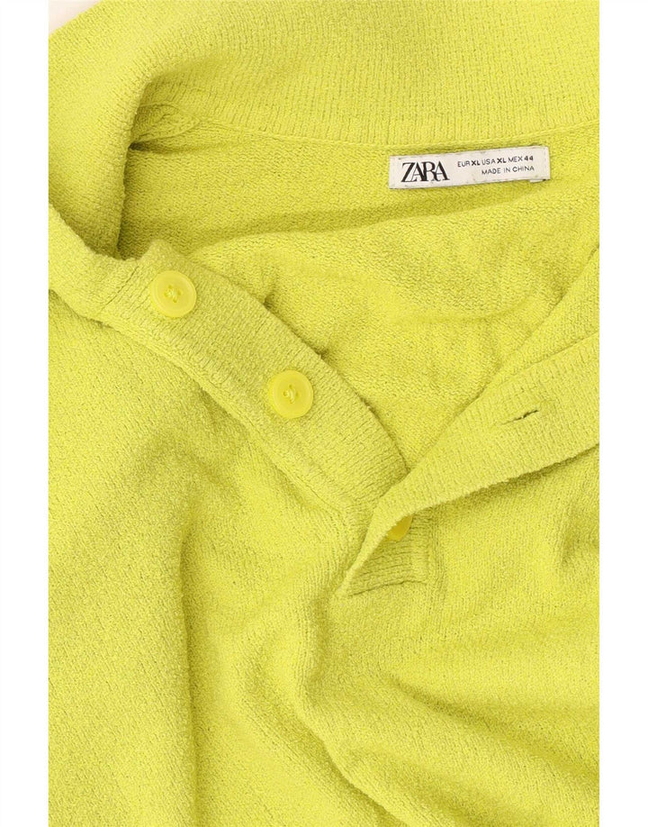Camisa polo masculina Zara XL amarela
